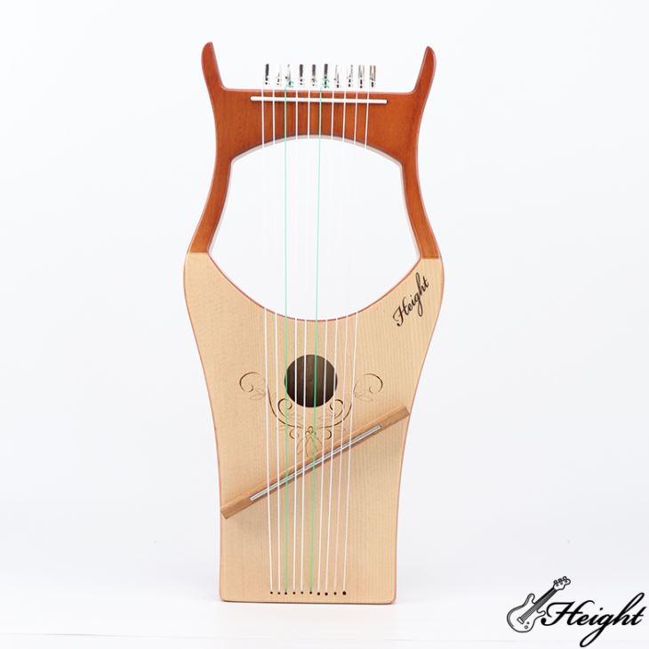 Fichte Holz 10 Saite Lyra Harfe Spruce Wood 10 String Lyre Harp